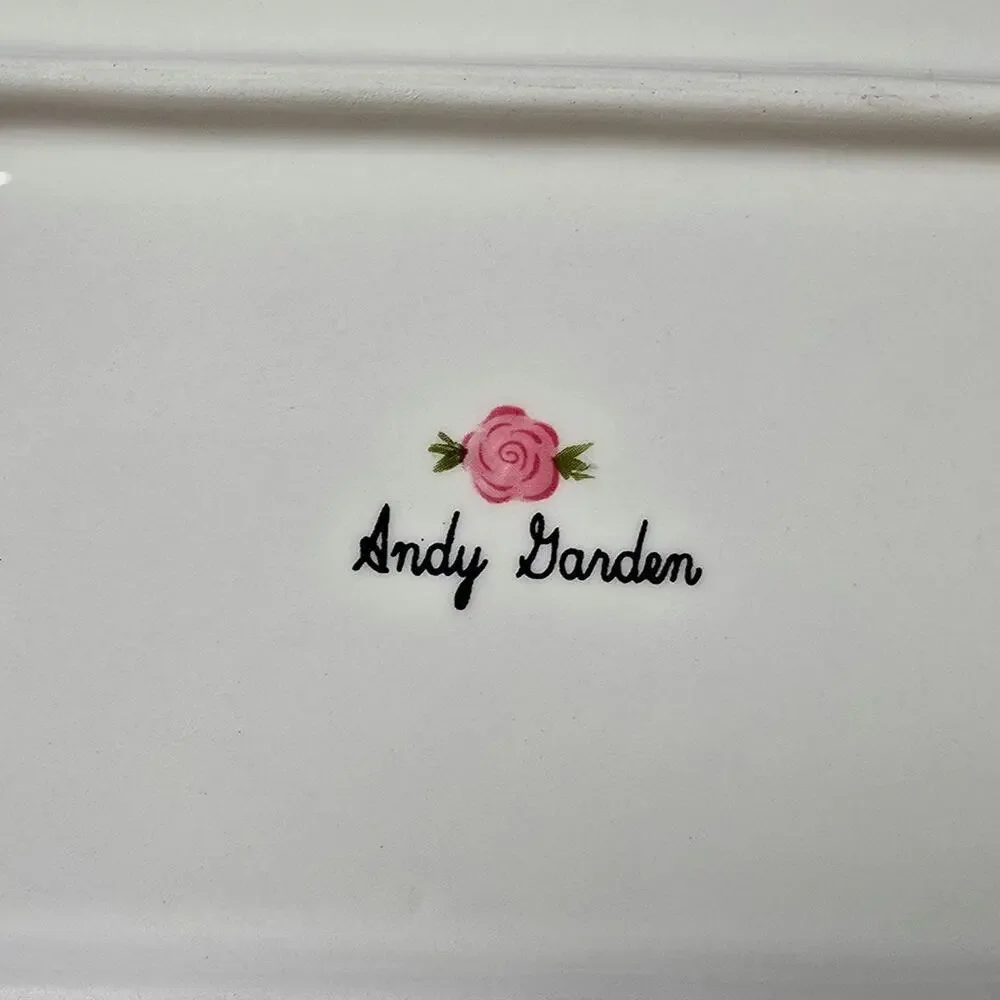 Andy's Garden Rose Trinket Dish Dresser Tray Cottage core